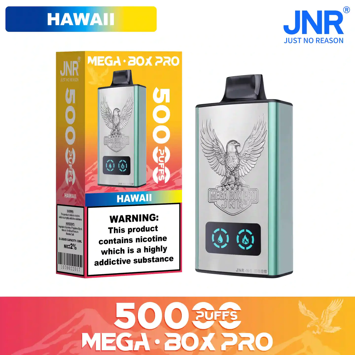 Hawaii-JNR Mega Box Pro 50000 Puffs Disposable Vape (10)