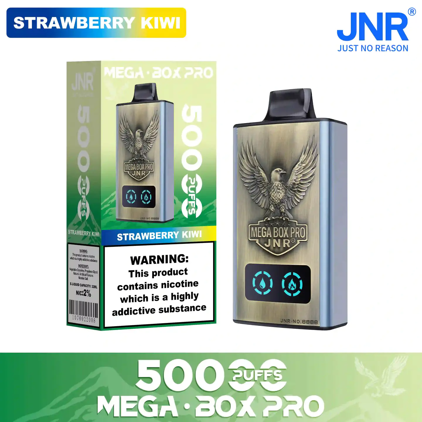 Strawberry Kiwi-JNR Mega Box Pro 50000 Puffs Disposable Vape (22)