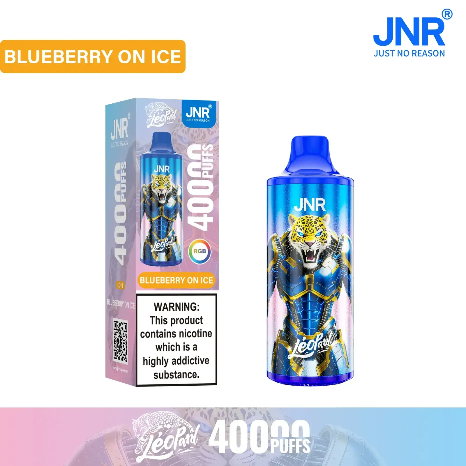 Blueberry On Ice - JNR Léopard 40K | 40000 Puffs Disposable Vape