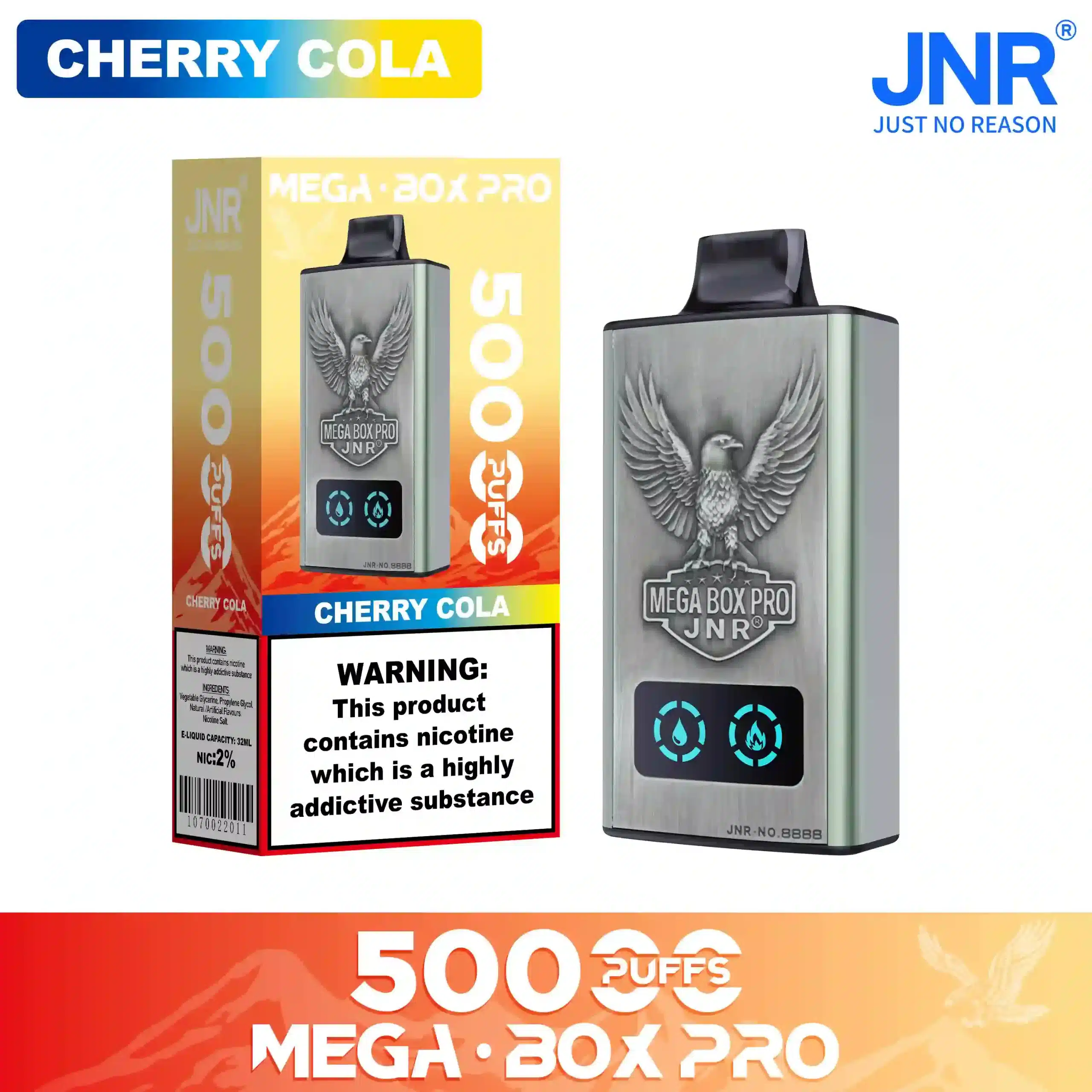 Cherry Cola - JNR Puff Mega Box Pro 50K | 50000 Puffs Disposable Vape