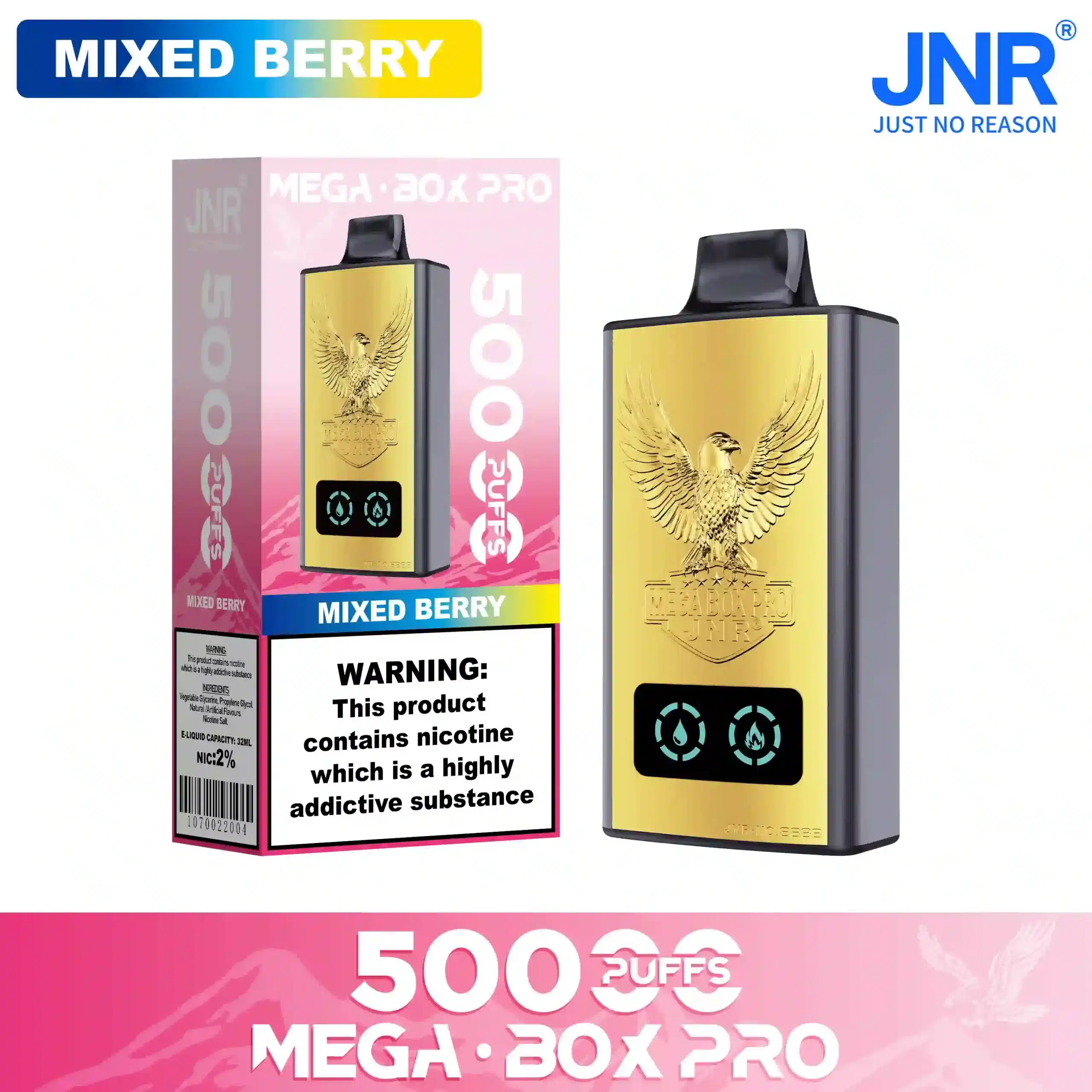 Mixed Berry - JNR Puff Mega Box Pro 50K | 50000 Puffs Disposable Vape
