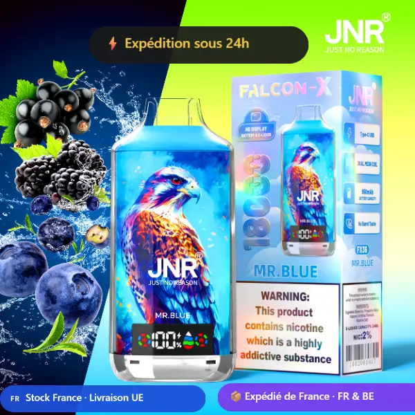 Mr.Blue - JNR Falcon X 18K | 18000 Puffs Disposable Vape