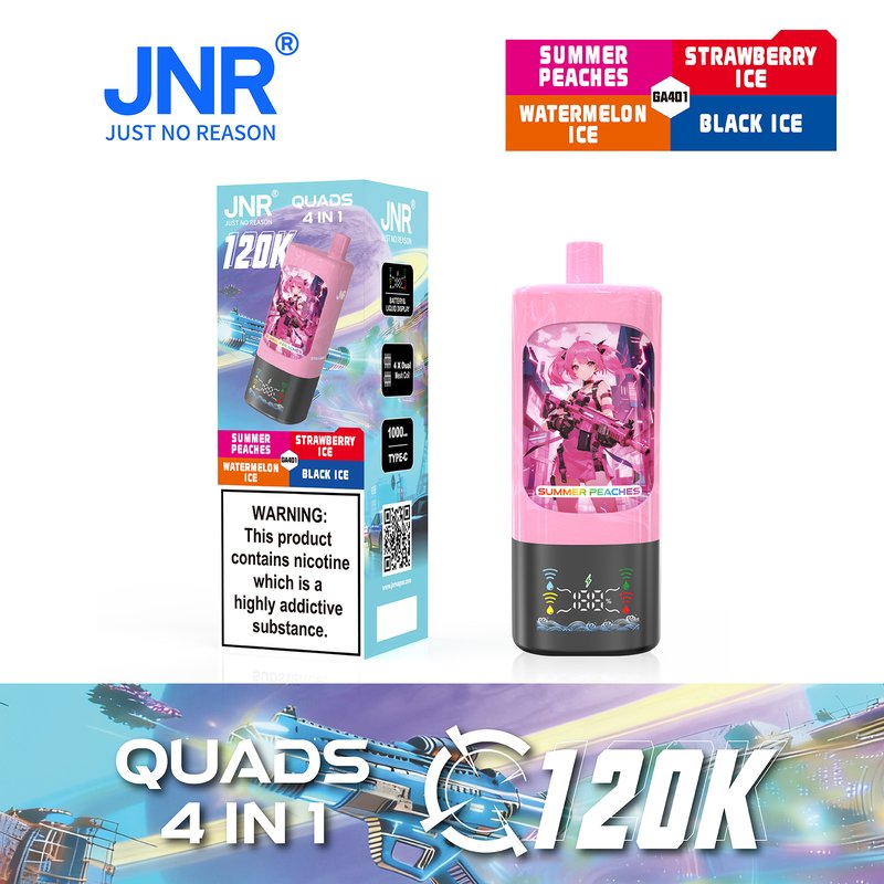 JNR Quads 120K – Summer Peaches + Strawberry Ice + Watermelon Ice + Black Ice
